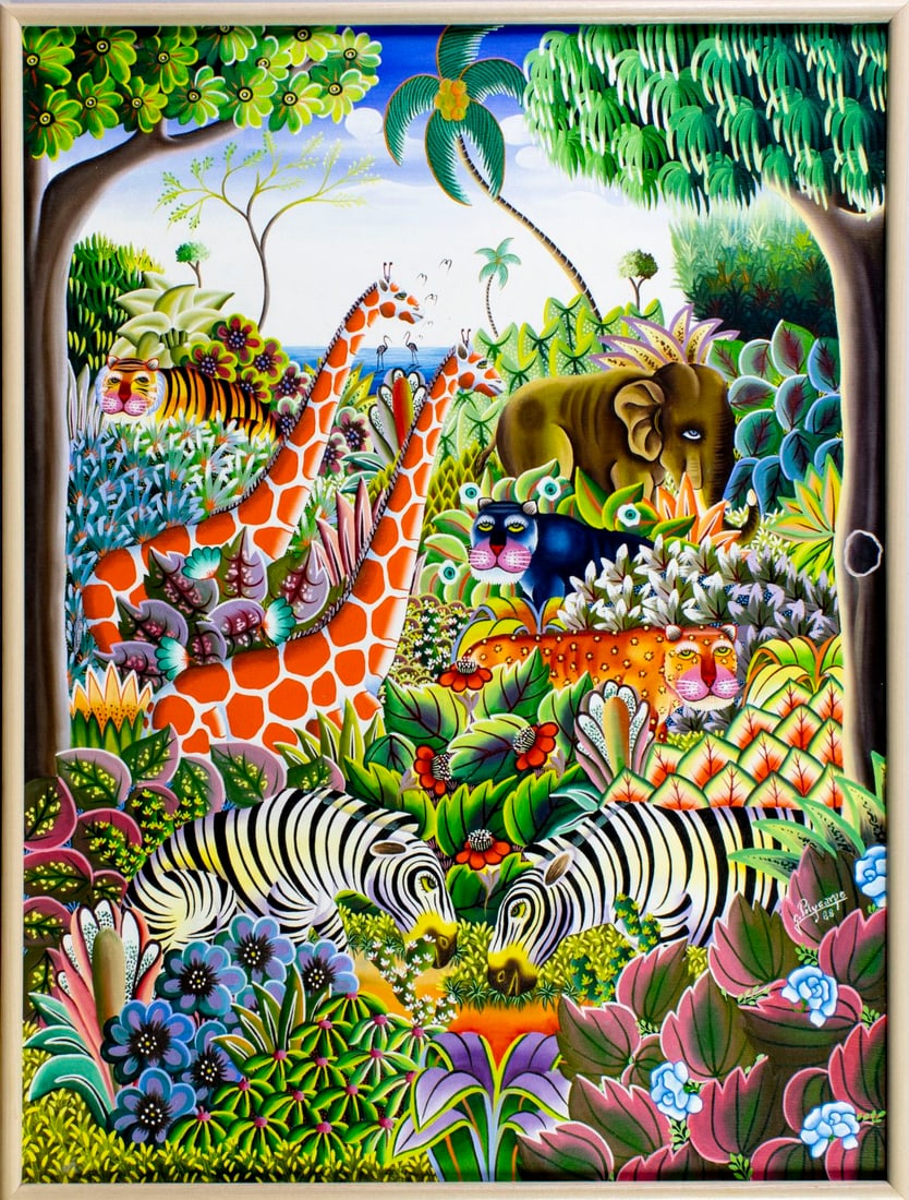 Jerome Polycarpe (Haiti,b 1950) oil painting - 3