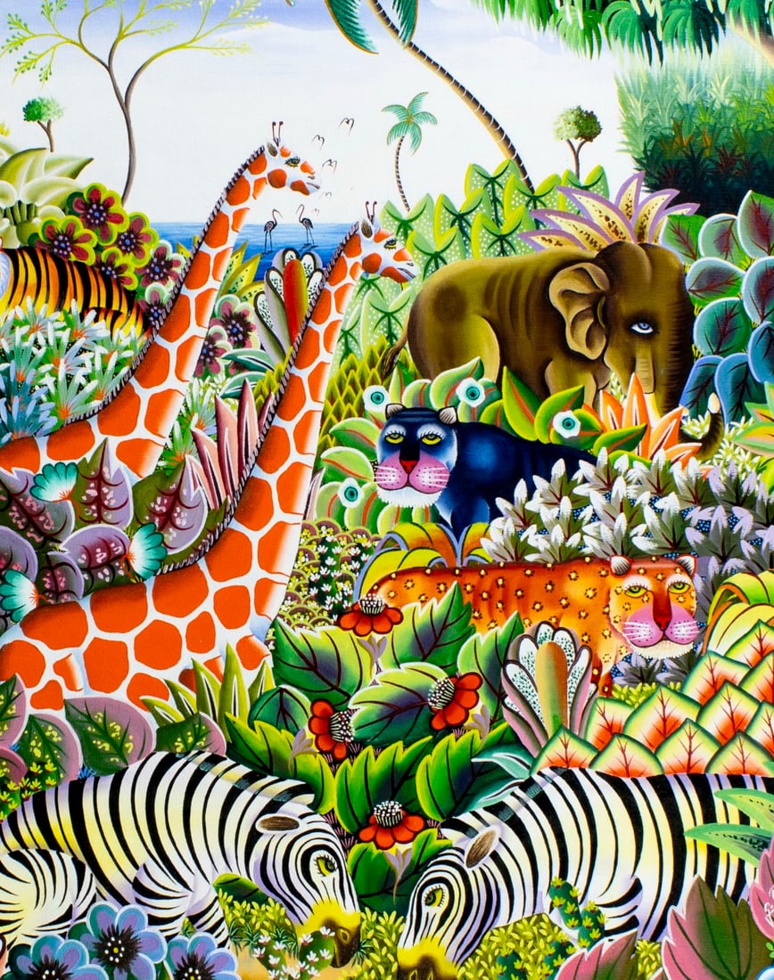 Jerome Polycarpe (Haiti,b 1950) oil painting - 5