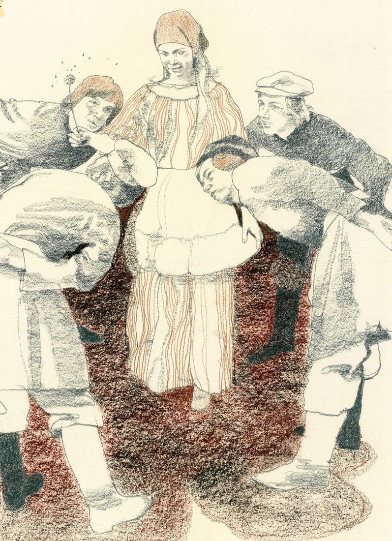 Joseph Isom (MO,1942-2000) pastel painting: ARTIST: Chester Joseph Isom Jr (Missouri, 1942 - 2000) TITLE: Ivan Turgenev Illustration YEAR: 1978 MEDIUM: pastel on board CONDITION: Minor age toning.<
