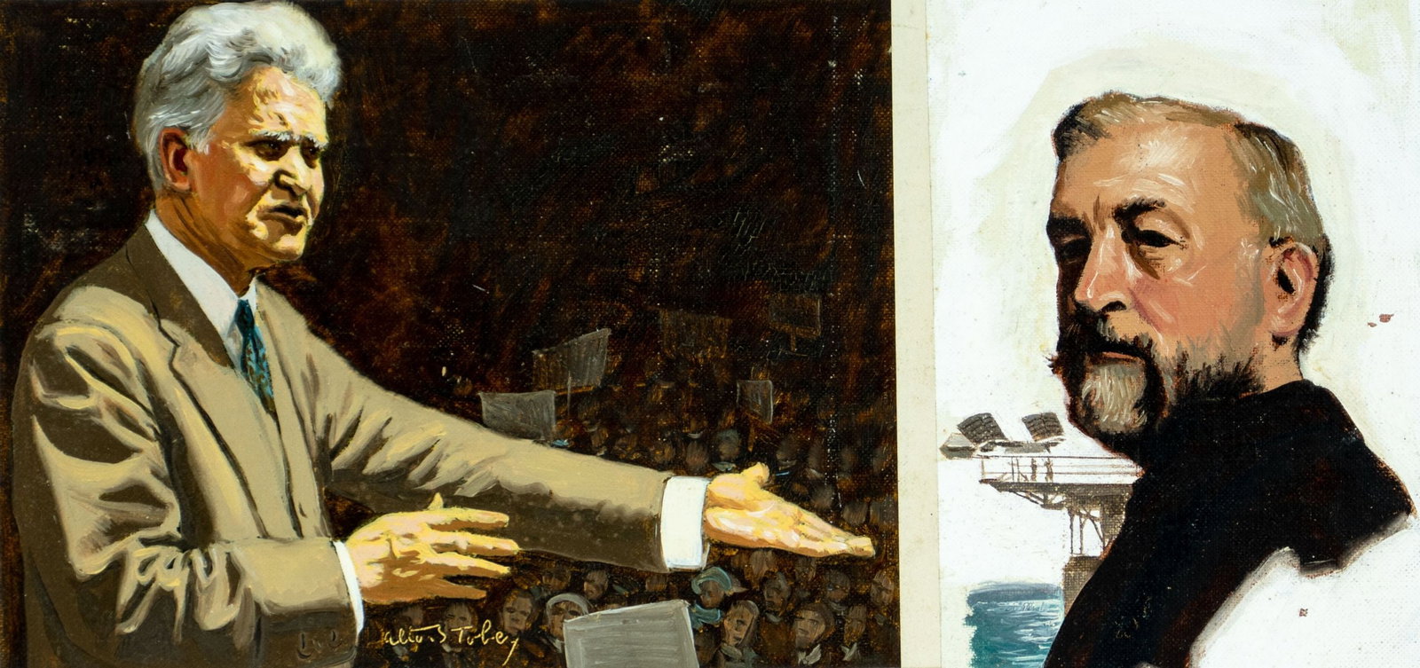 Alton Tobey (CT,1914-2005) oil painting (1 of 13)