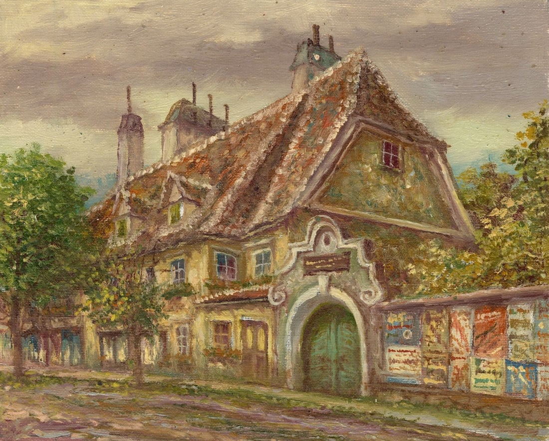 M Schony (German,1913-?) oil painting (1 of 11)