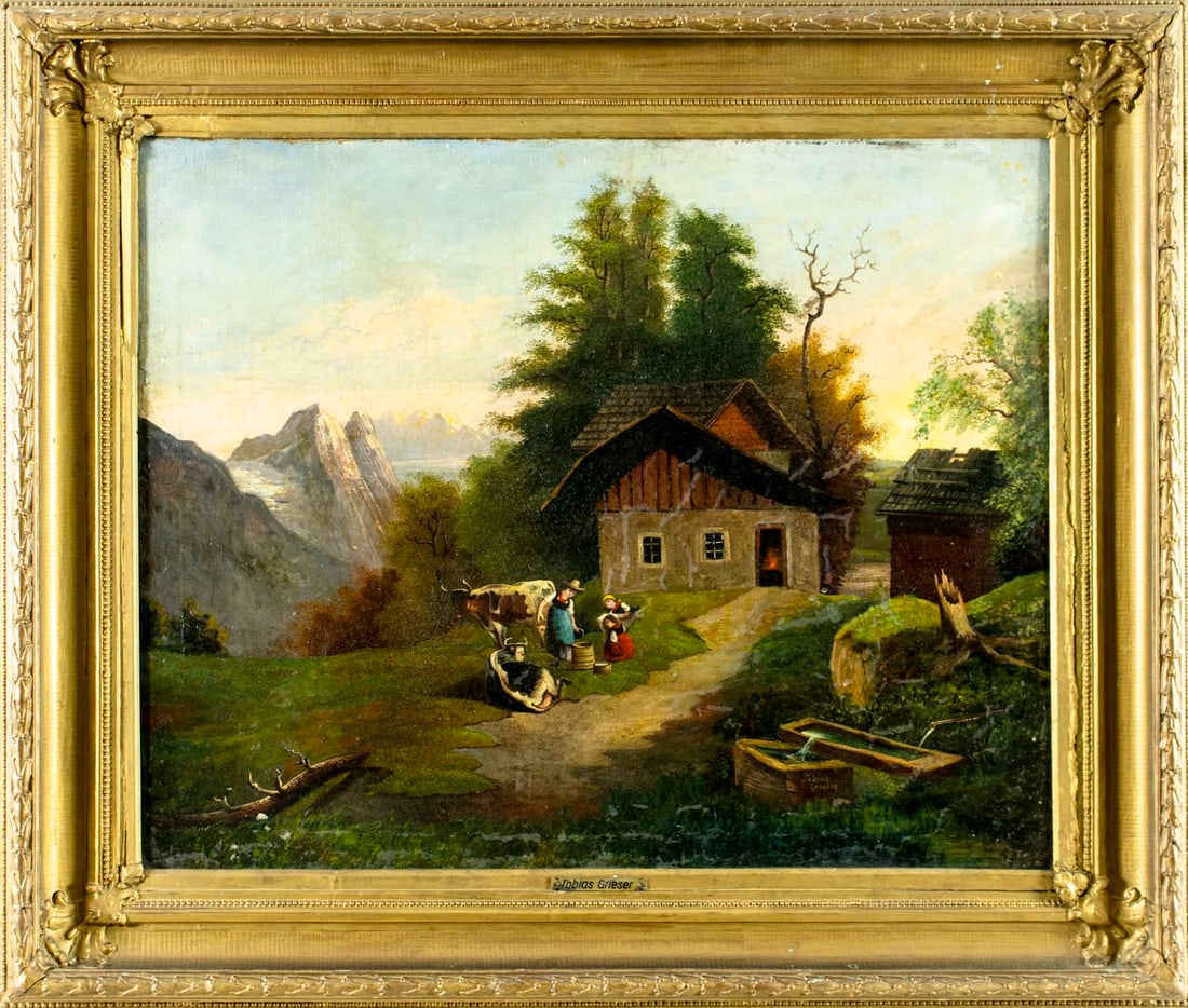 Tobias Grieser (German,early 20C) oil painting antique - 3
