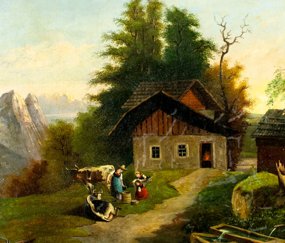 Tobias Grieser (German,early 20C) oil painting antique - 5