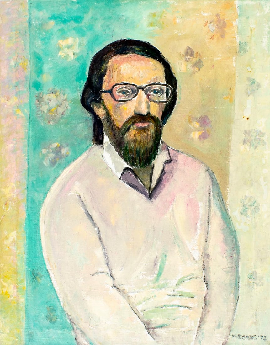 Mortimer Borne (NY,Poland,1902-1987) oil painting: ARTIST: Mortimer Borne (New York, Polish, 1902 - 1987) TITLE: Portrait of Minichelli (titled on stretcher) YEAR: 1972 MEDIUM: oil on canvas CONDITION: Ov