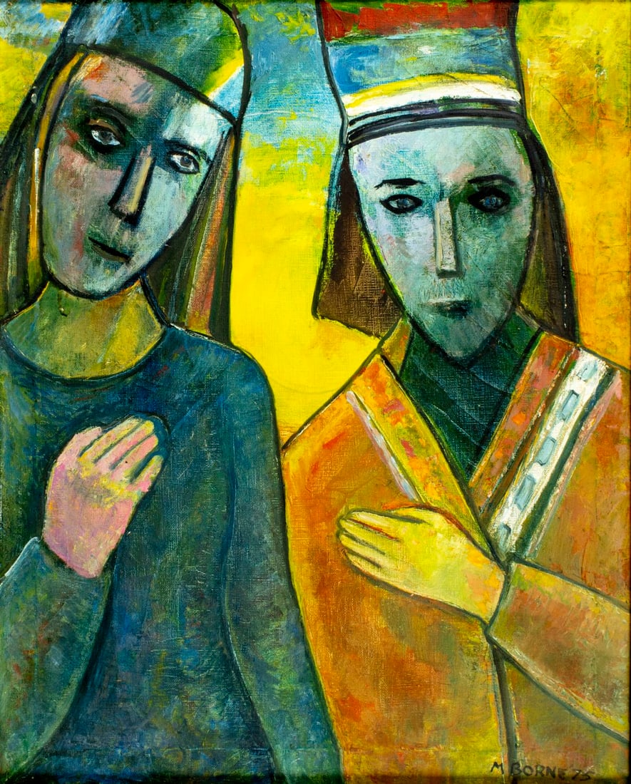 Mortimer Borne (NY,Poland,1902-1987) oil painting (1 of 12)