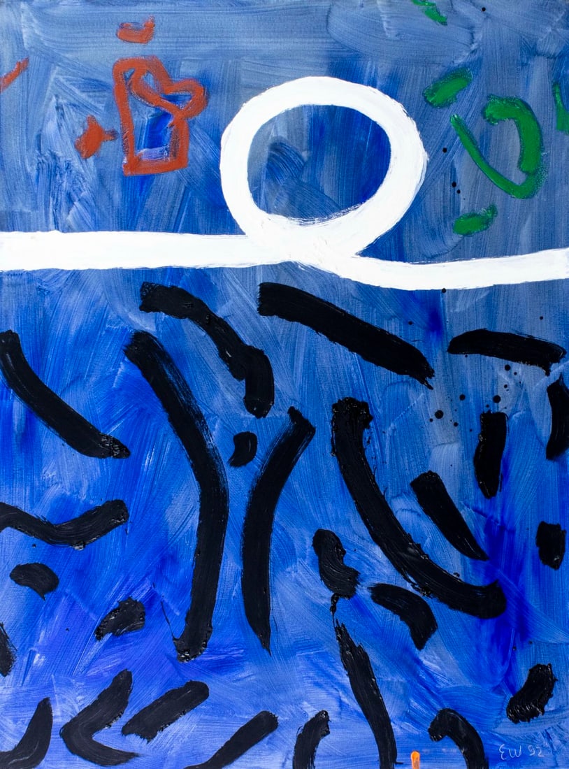 Emerson Woelffer (CA,IL,1914-2003) oil painting (1 of 13)
