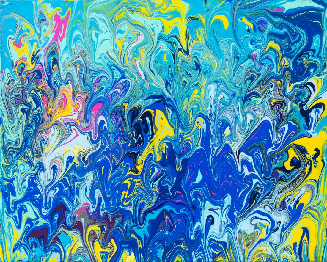 R Moore (US,20/21C) acrylic painting (1 of 12)