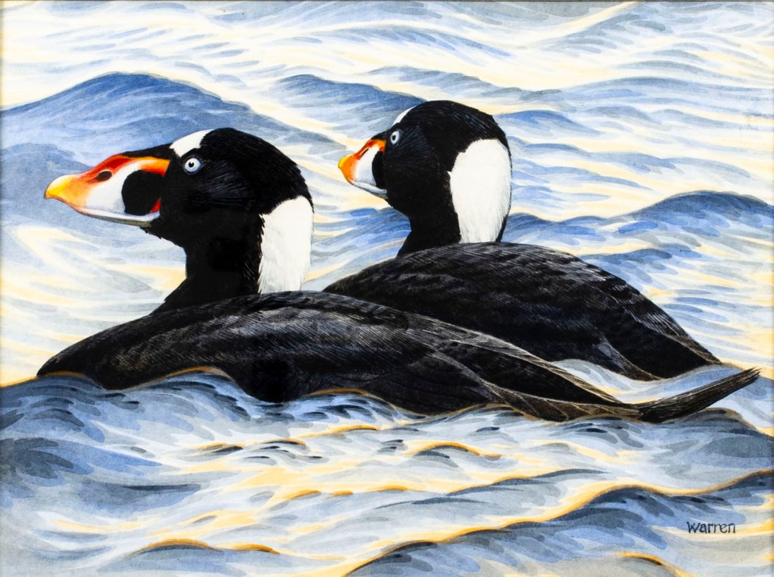 Michael Warren (UK,1938-?) watercolor painting (1 of 13)