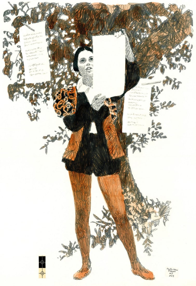 Mitchell Hooks (NY,MI,1923-2013) graphite painting (1 of 11)