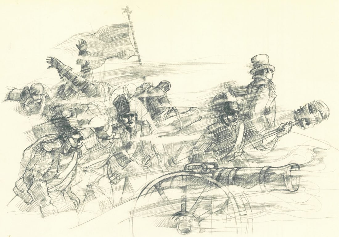 Don Bolognese (NY,VT,b 1934) graphite painting (1 of 10)