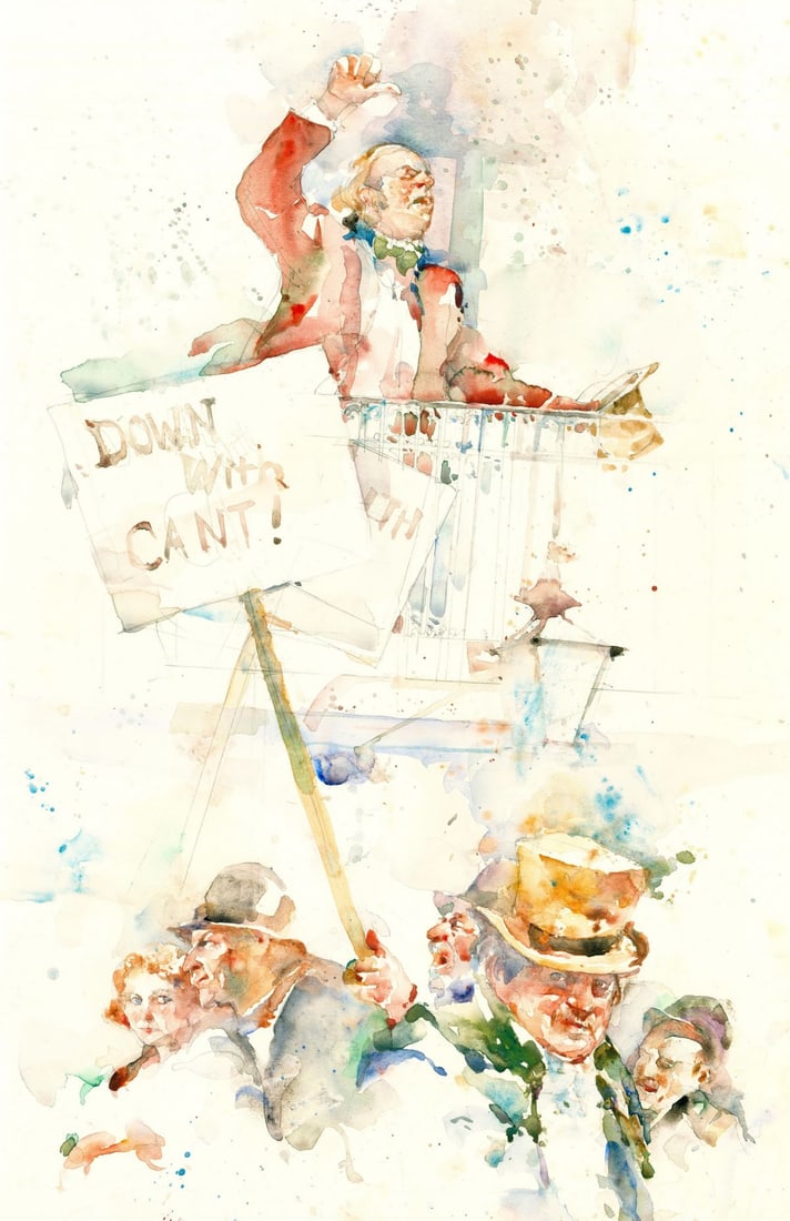 Charles Reid (MA,NY,1937-2019) watercolor painting (1 of 10)