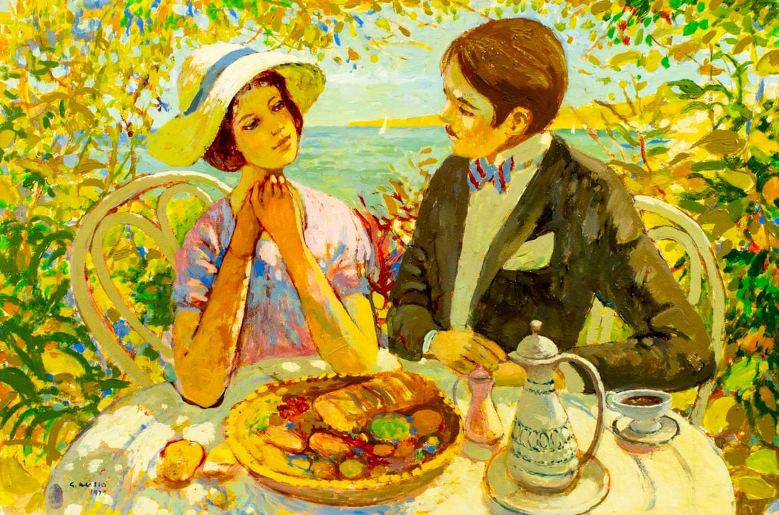 Enzo Russo (Italy,CT,b 1936) oil painting (1 of 12)