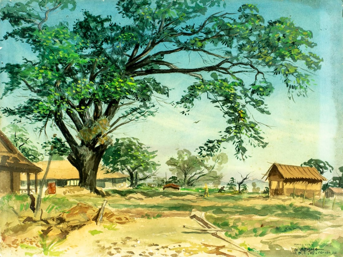 Joseph Di Gemma (NY,1910-2005) watercolor painting (1 of 13)