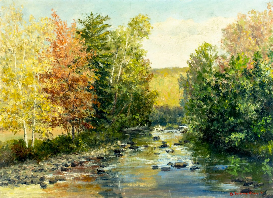 Stephen Jerome Hoxie (CT,RI,1895-1981) oil painting (1 of 13)