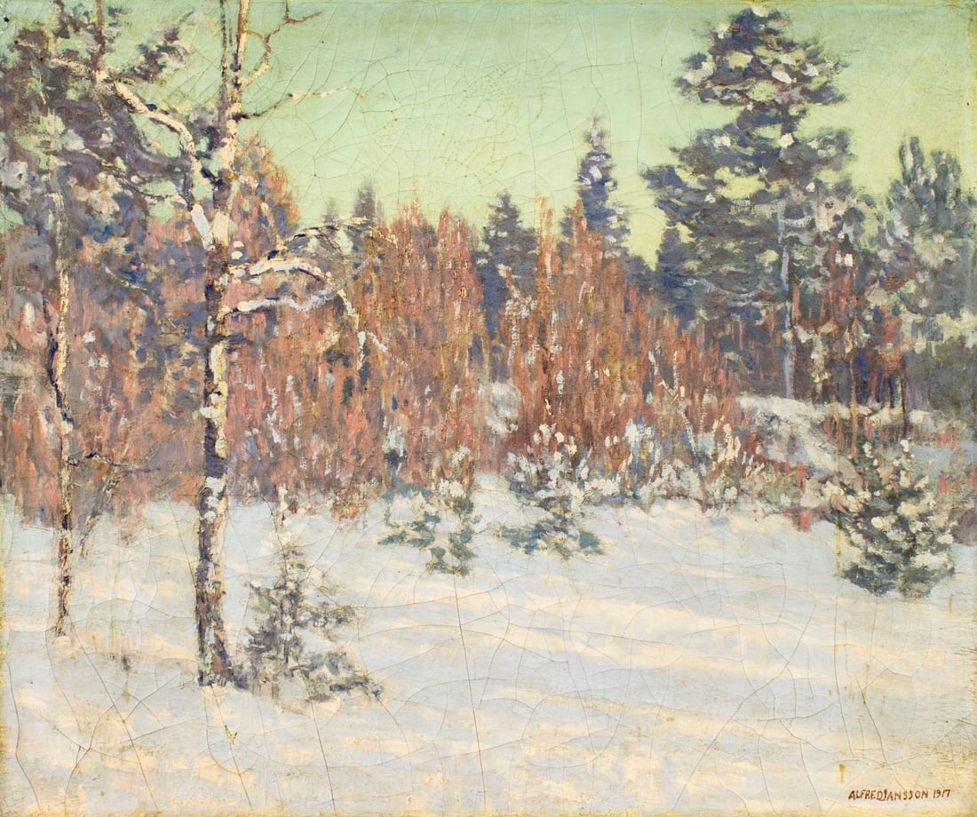 Alfred Jansson (IL,Sweden,1863-1931) oil painting antique (1 of 12)