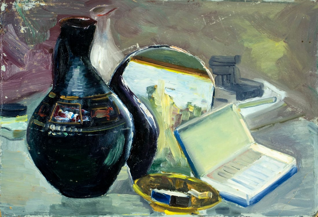 Vintage 20C Tbilisi Georgian oil painting (1 of 13)