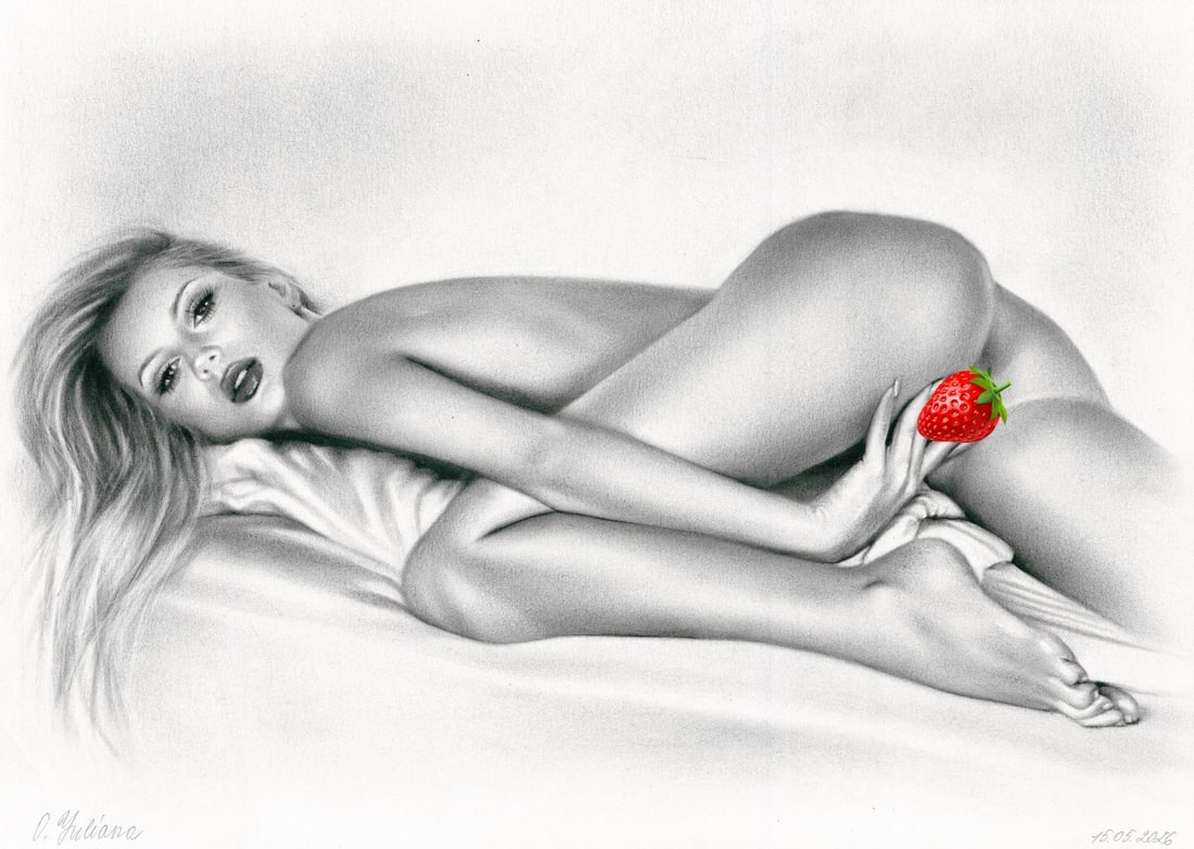 Juliana Ovsyanko (Ukraine,b 1996) dry brush oil painting: ARTIST: Juliana Ovsyanko (Ukraine, born 1996) TITLE: Reclining Nude MEDIUM: dry brush oil on heavy paper CONDITION: Very good. ART SIZE: 8 x 12 inches /
