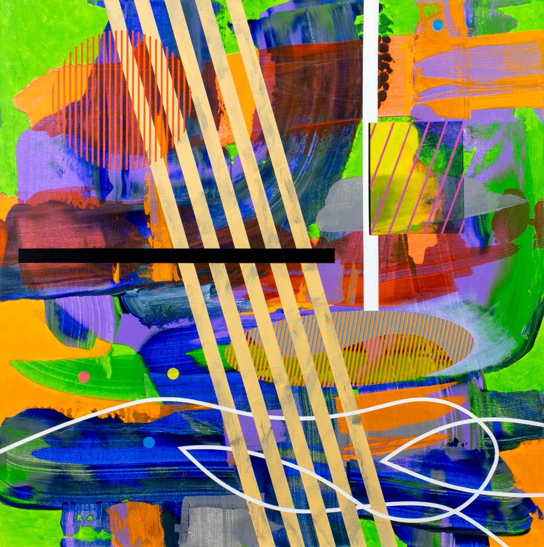 James Massena (OH,1953-2021) acrylic painting (1 of 14)