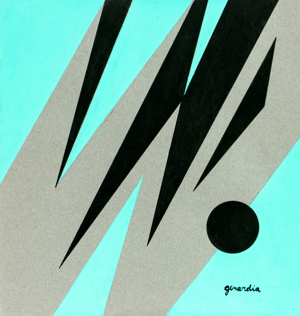 Helen Gerardia (NY,Russia,1903-1988) acrylic painting (1 of 12)