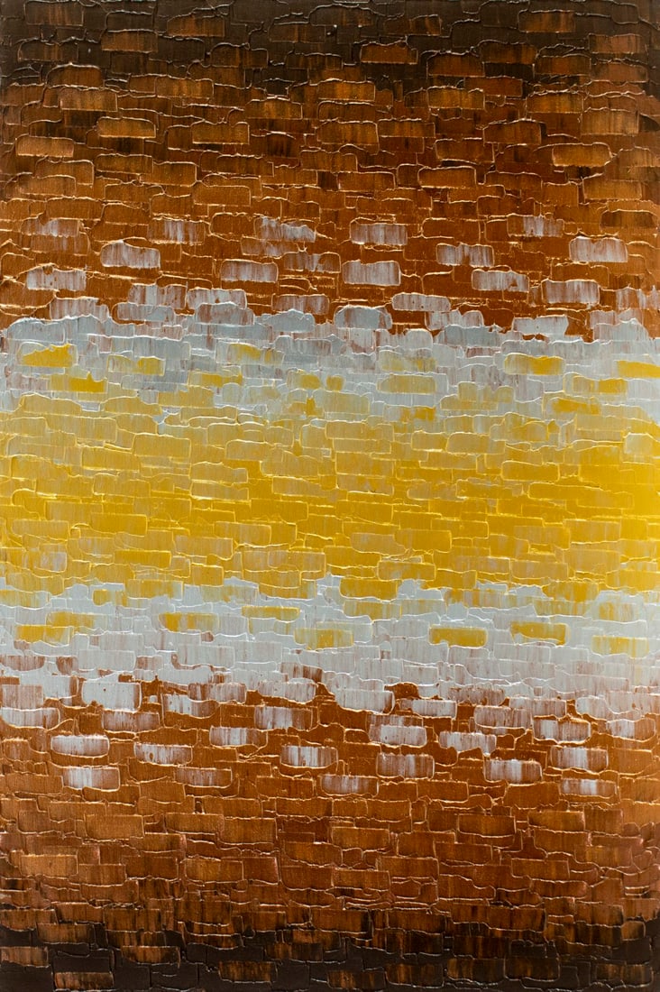 Daniel Lafferty (NY,PA,20/21C) oil painting: ARTIST: Daniel Lafferty (New York, Pennsylvania, 20/21 centuries) TITLE: Divided Light (titled on verso) YEAR: 2013 MEDIUM: oil on canvas CONDITION: Very