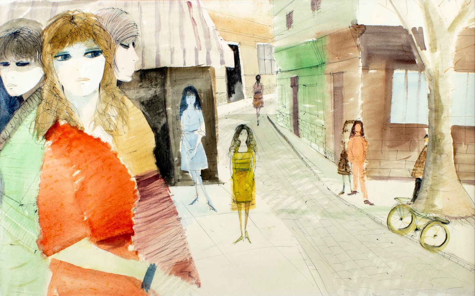 Charles Levier (French,NY,CA,1920-2003) watercolor painting (1 of 13)