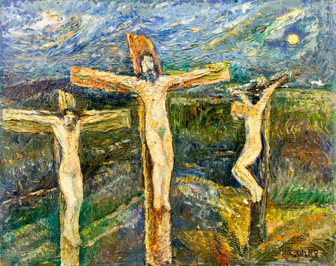 Mortimer Borne (NY,Poland,1902-1987) oil painting (1 of 12)