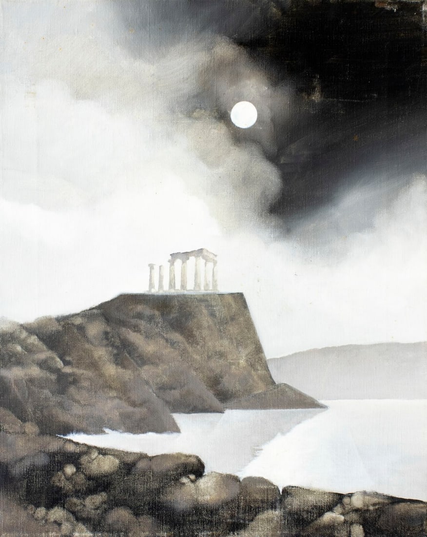 Dennis Luzak (IL,1939-?) oil painting (1 of 14)