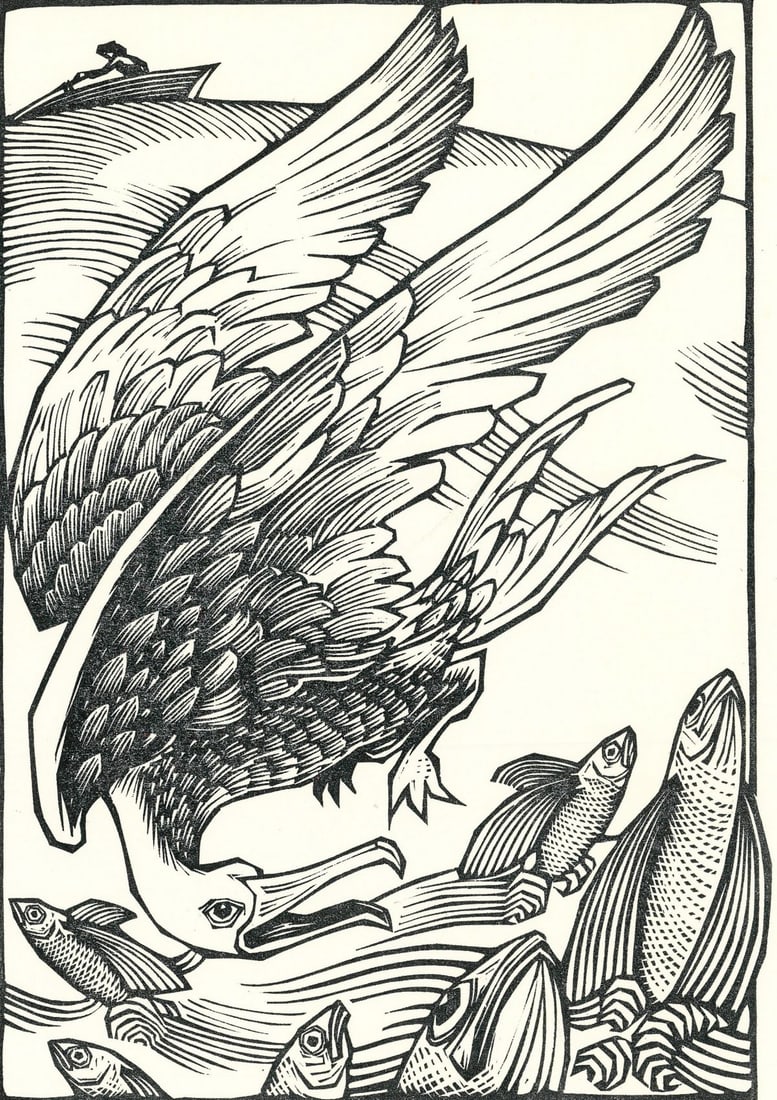 David Frampton (NY,NH,20/21C) woodblock print (1 of 9)