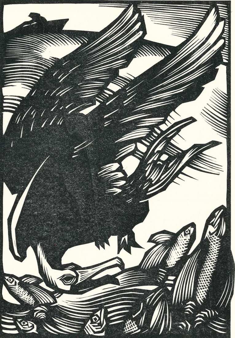 David Frampton (NY,NH,20/21C) woodblock print (1 of 9)