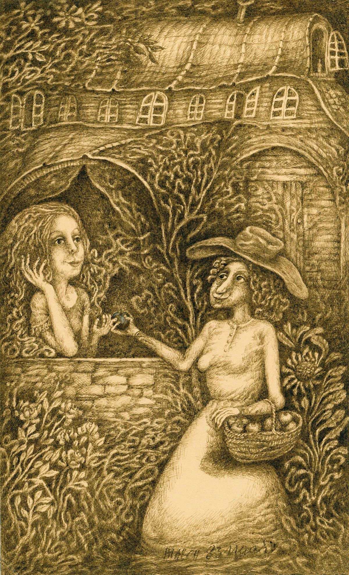 Miro Malish (Canada,Czech,b 1944) ink painting (1 of 12)