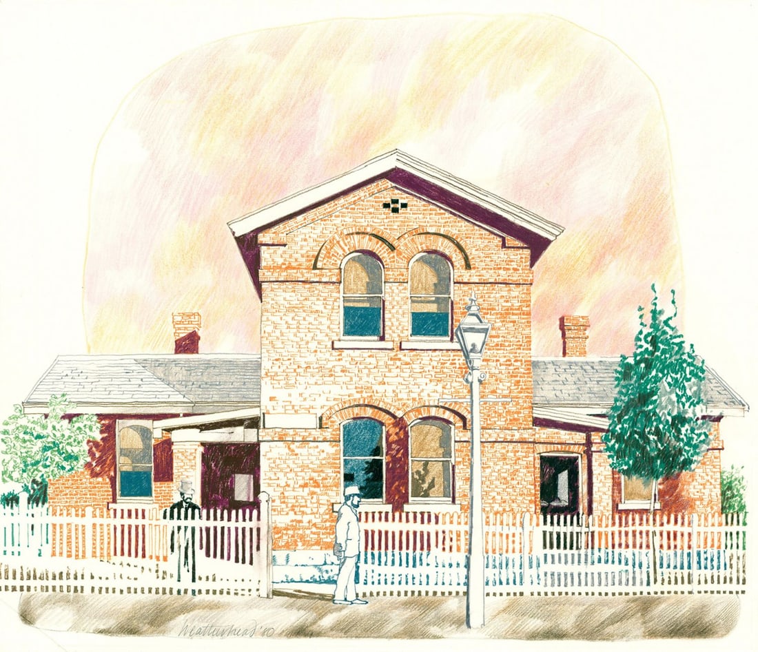Bruce Weatherhead (Australia,20C) colored pencil painting (1 of 12)
