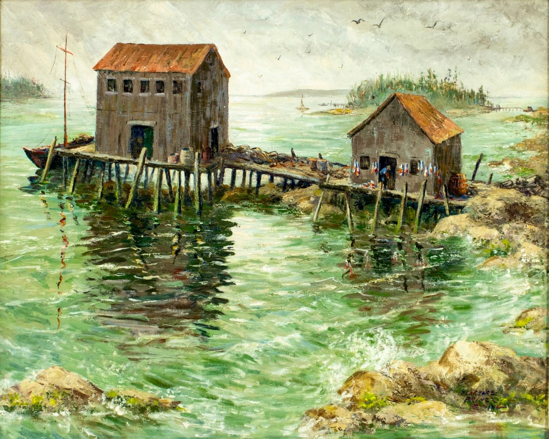 Florence Prince Ewing (PA,1888-1971) oil painting (1 of 13)