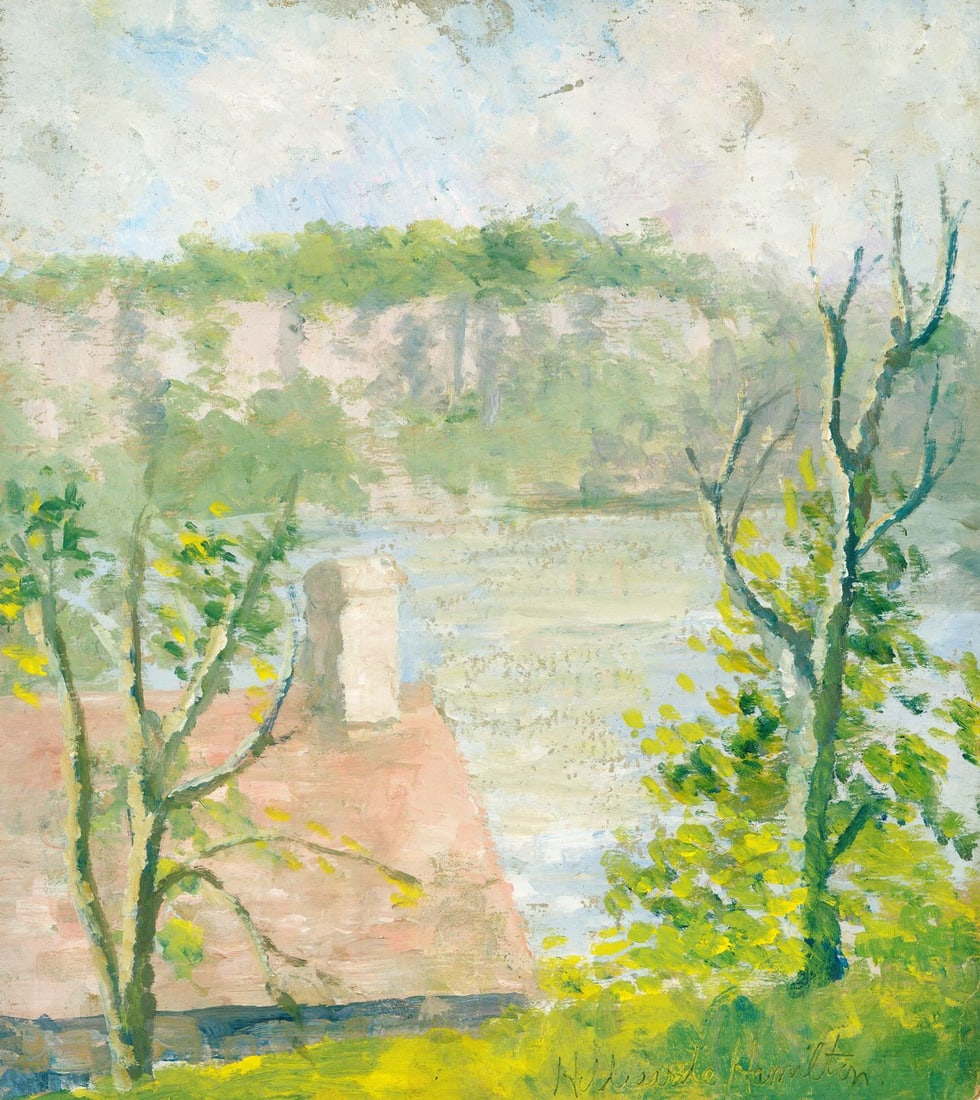 Hildegarde Hamilton (FL,VA,1898-1970) oil painting (1 of 12)