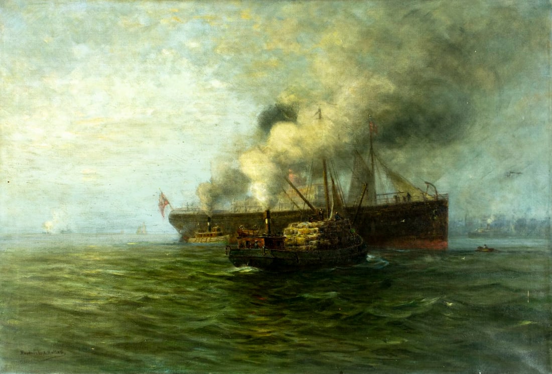 Hendricks Hallett (MA,1847-1921) oil painting antique (1 of 12)