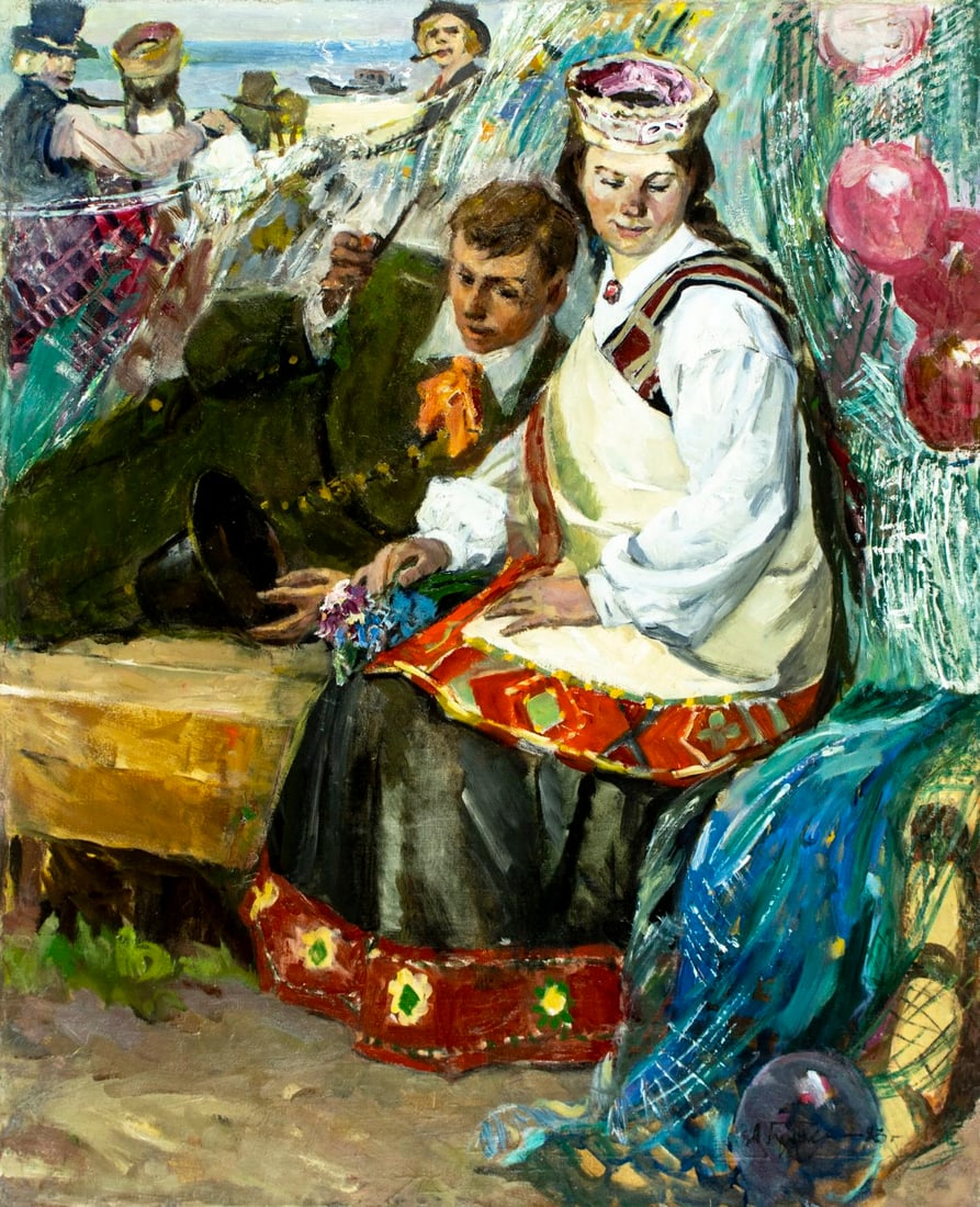 Alexander Georgievich Gulyaev (Russia,1917-1995) oil painting (1 of 13)