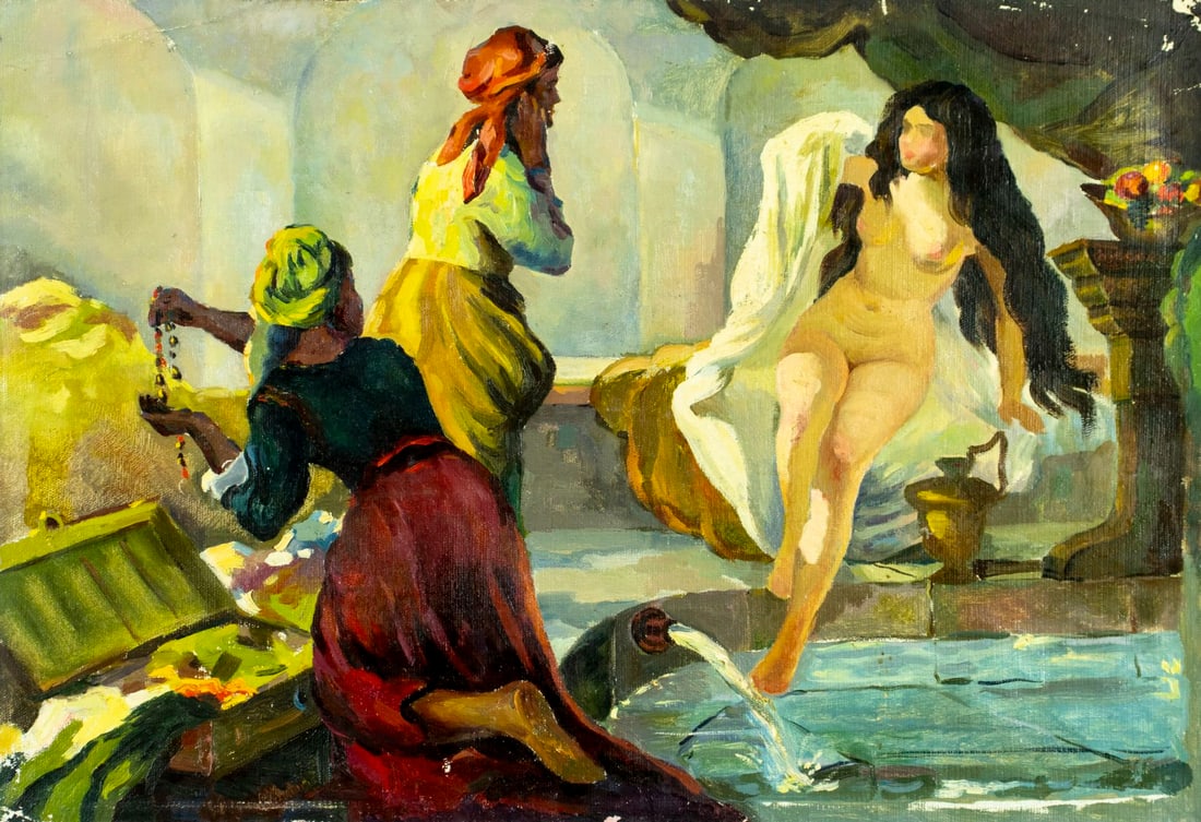 Vintage 20C Russian oil painting (1 of 11)