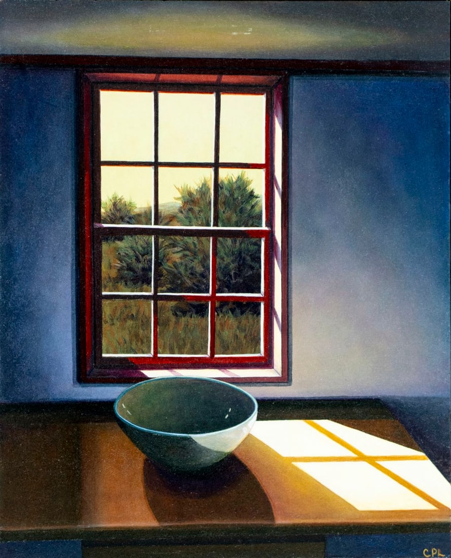 Carolyn L Parker (NY,20/21 centuries) oil painting: ARTIST: Carolyn L Parker (New York, 20/21 centuries) TITLE: Still Life with Bowl MEDIUM: oil on board CONDITION: Few very minor scratches by the lower edge. No visible inpai