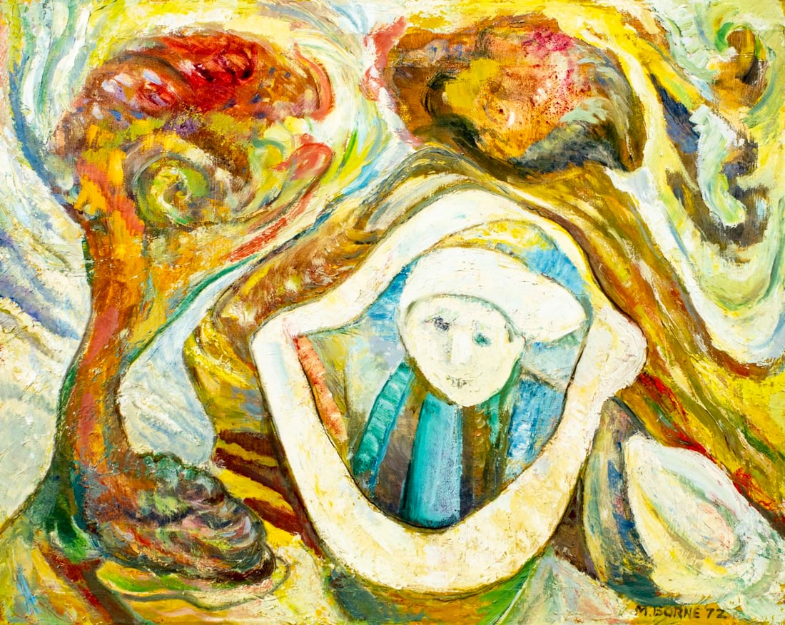 Mortimer Borne (NY,Poland,1902-1987) oil painting (1 of 13)