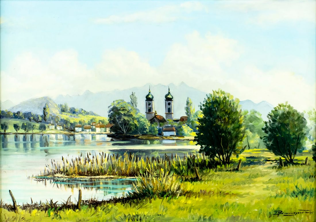 Baumgartner (Swiss,mid 20C) oil painting (1 of 13)