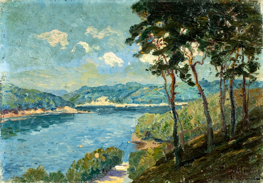 Julius Hellner (Germany,1877-1942) oil painting antique (1 of 12)