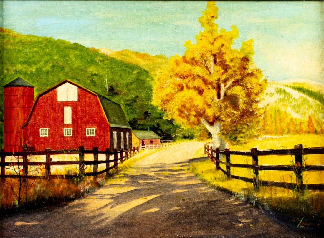 Charles Raphael Weyrauch (MD,mid 20C) oil painting (1 of 13)