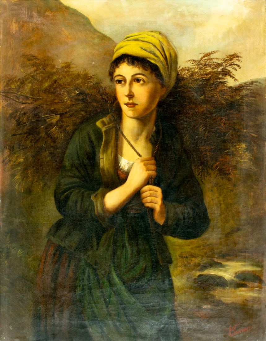 J Turner (UK,19C) oil painting antique (1 of 12)