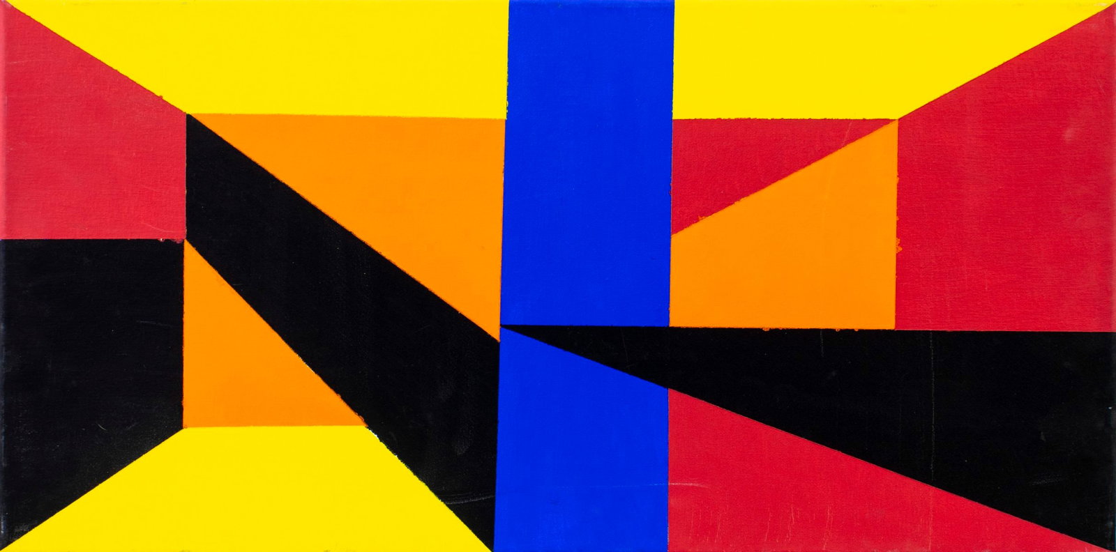 R Moore (US,20/21C) acrylic painting: ARTIST: R Moore (American, 20/21 centuries) TITLE: Geometric Abstract Composition MEDIUM: acrylic on canvas CONDITION: Few small scratches/paint losses. No visible inpaint u
