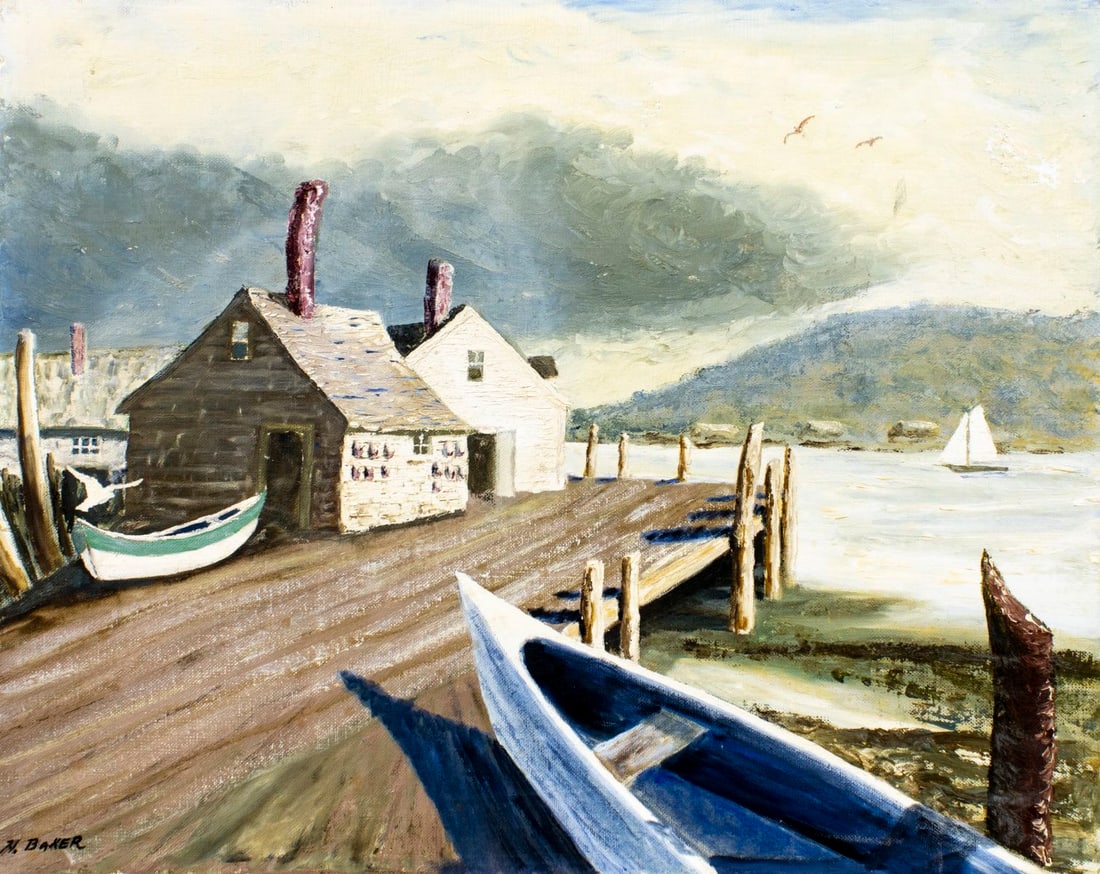 Harry Baker (US,20C) oil painting (1 of 11)