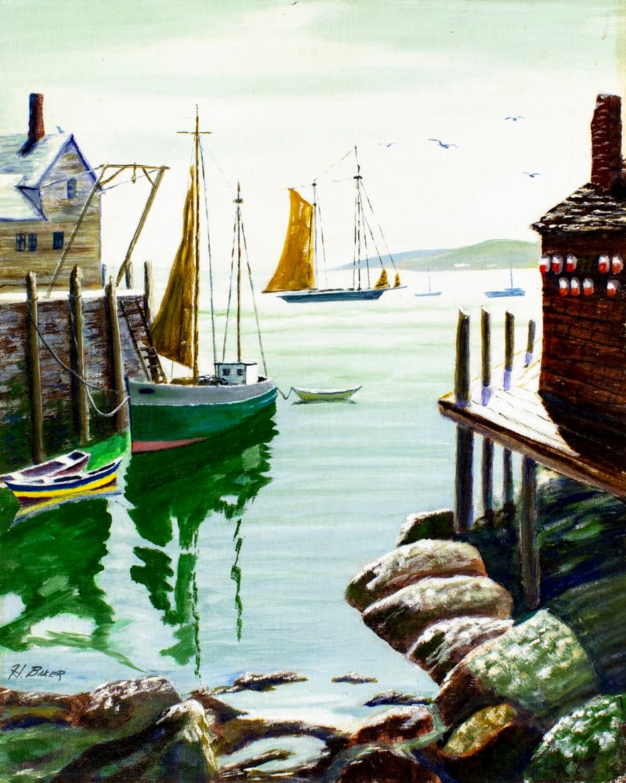 Harry Baker (US,20C) oil painting (1 of 12)