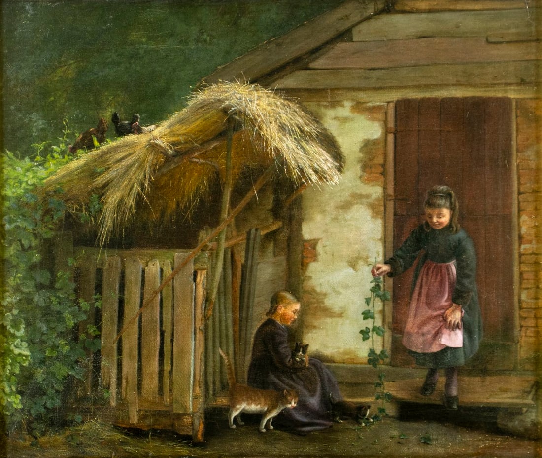 August Plum (Denmark,1815-1876) oil painting antique (1 of 15)