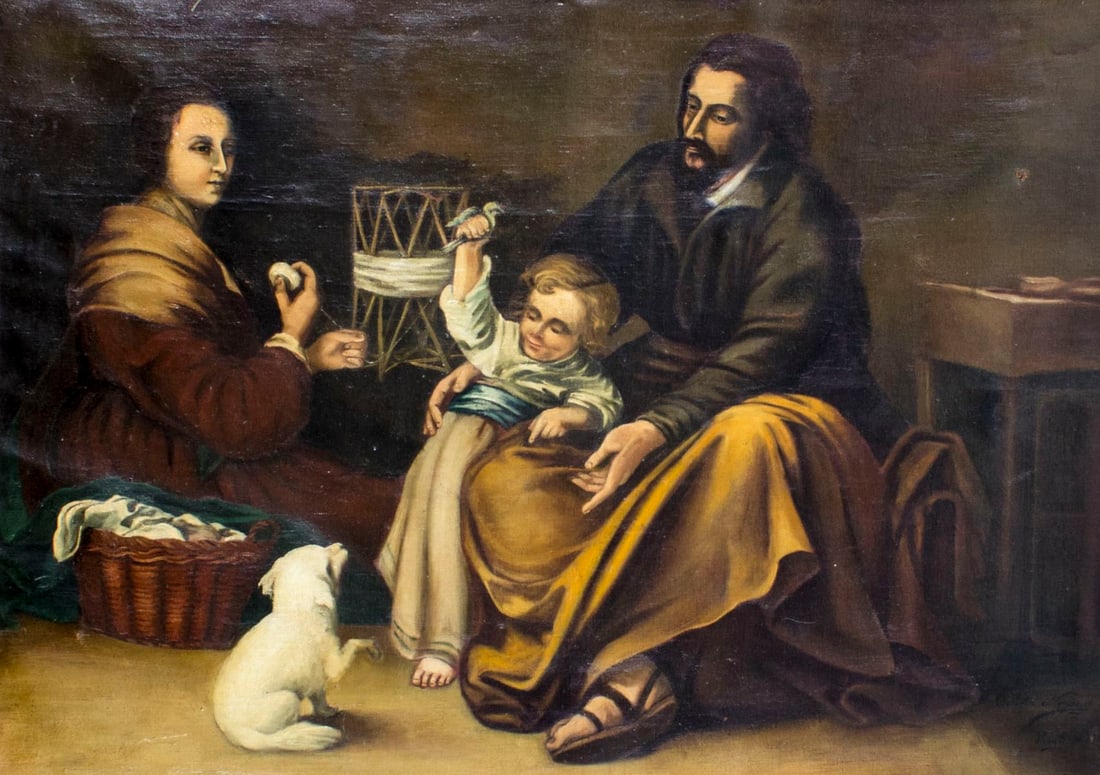 Carlotta Naranjo (Spain,19/20C) oil painting antique: ARTIST: Carlotta Naranjo (Spanish, 19/20 century) NAME: Interior Scene YEAR: circa 1880s MEDIUM: oil on canvas CONDITION: Three patch repairs with minor corresponding inp