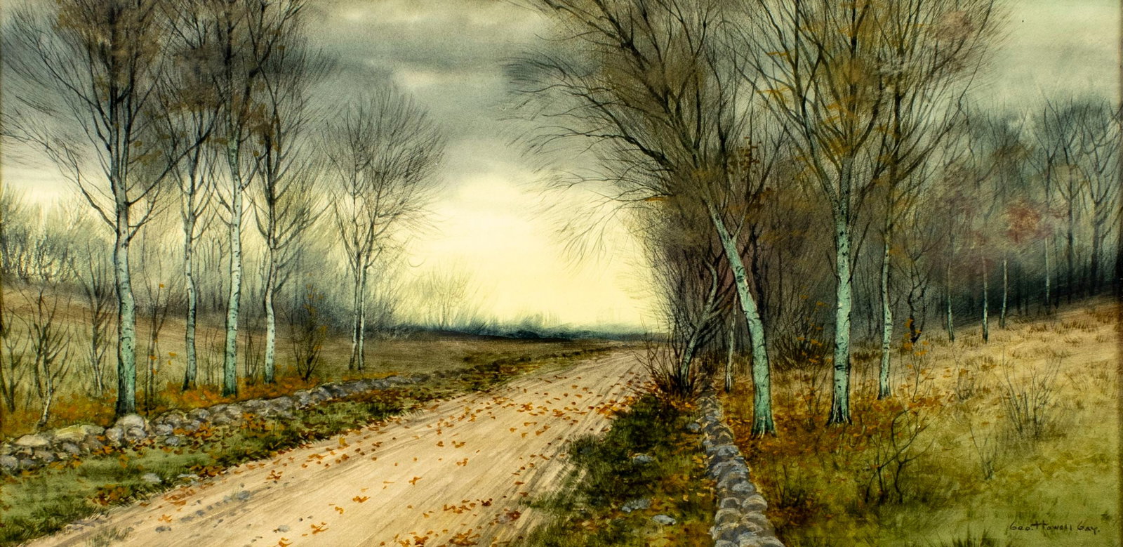 George Howell Gay (NY,WI,1858-1931) watercolor painting antique (1 of 11)
