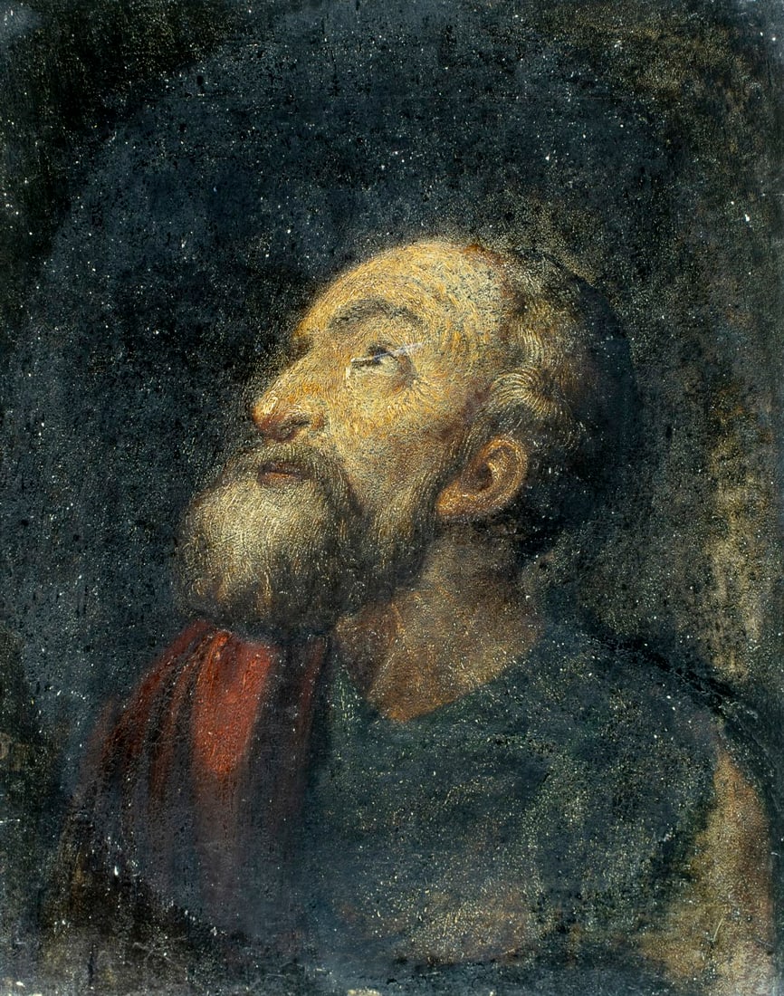Antique 19C European oil painting (1 of 11)