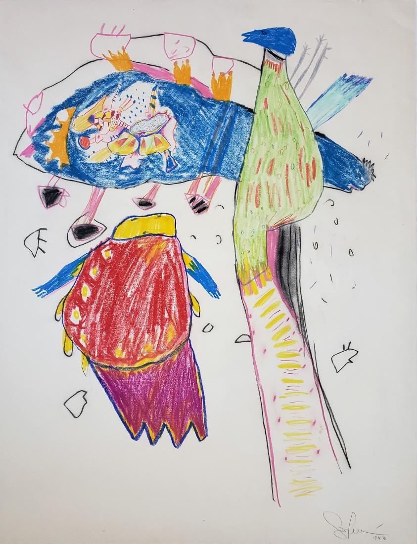 Gina PELLON (1926-2014): Gina PELLON (1926-2014) Year: 1983. Medium: mixed media on paper. Dimensions: 66 x 50.8 cm (26 x 20 in) Signed on bottom right. Condition: Excellent. The piece is not framed. Period: Cuban vanguard. C